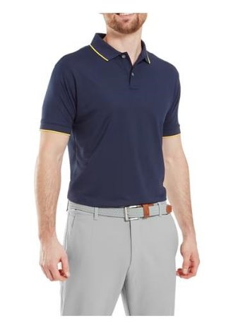 FootJoy Tipped Pique pánske polo, navy/taxi