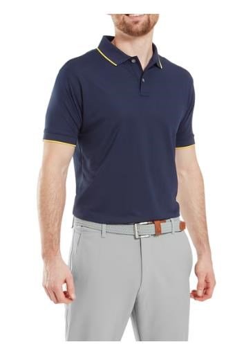 FootJoy Tipped Pique pánske polo, navy/taxi