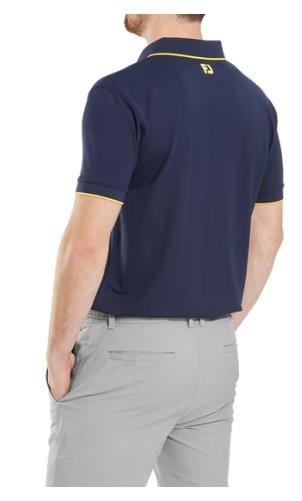 FootJoy Tipped Pique pánske polo, navy/taxi