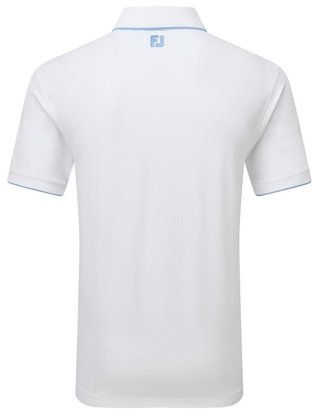 FootJoy Tipped Pique pánske polo, white/blue jay