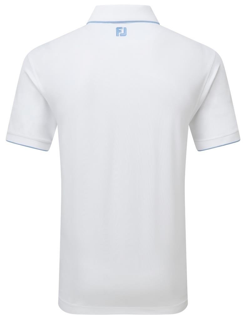 FootJoy Tipped Pique pánske polo, white/blue jay