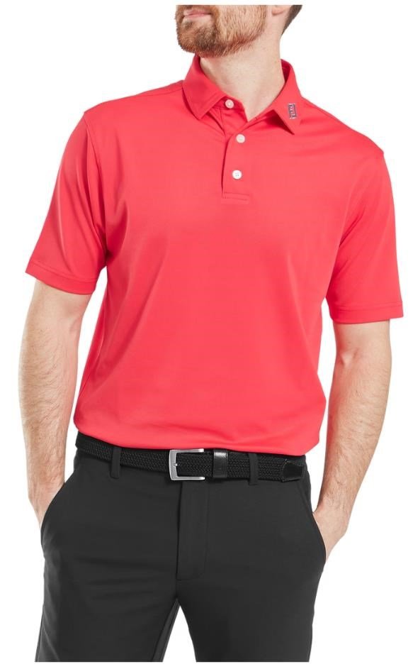FootJoy Stretch Pique Solid pánske polo, hibiscus