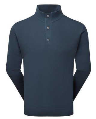 FootJoy Drirelease Button Placket pánsky sveter, dark denim