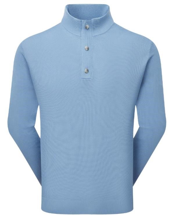 FootJoy Drirelease Button Placket pánsky sveter, blue jay