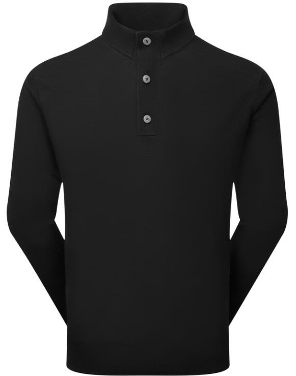 FootJoy Drirelease Button Placket pánský sveter, čierny