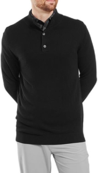FootJoy Drirelease Button Placket pánský sveter, čierny