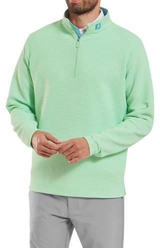 FootJoy Quilt Texture Chill-Out pánska mikina, pistáciová