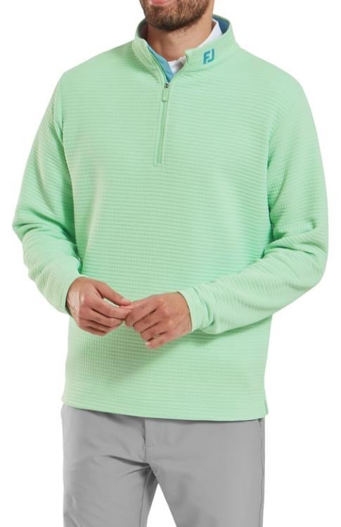 FootJoy Quilt Texture Chill-Out pánska mikina, pistáciová