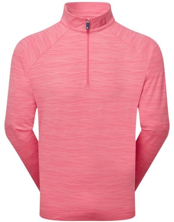 FootJoy Wave Jacquard Chill-Out pánska mikina, pink lemonade