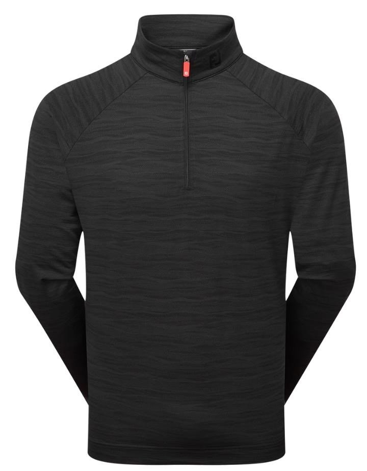 FootJoy Wave Jacquard Chill-Out pánska mikina, čierna