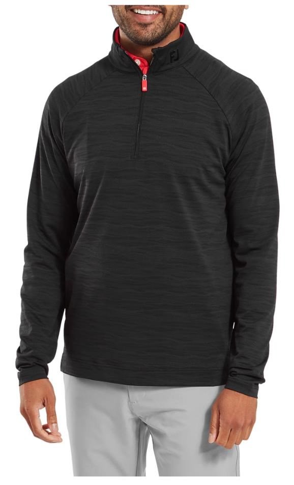 FootJoy Wave Jacquard Chill-Out pánska mikina, čierna