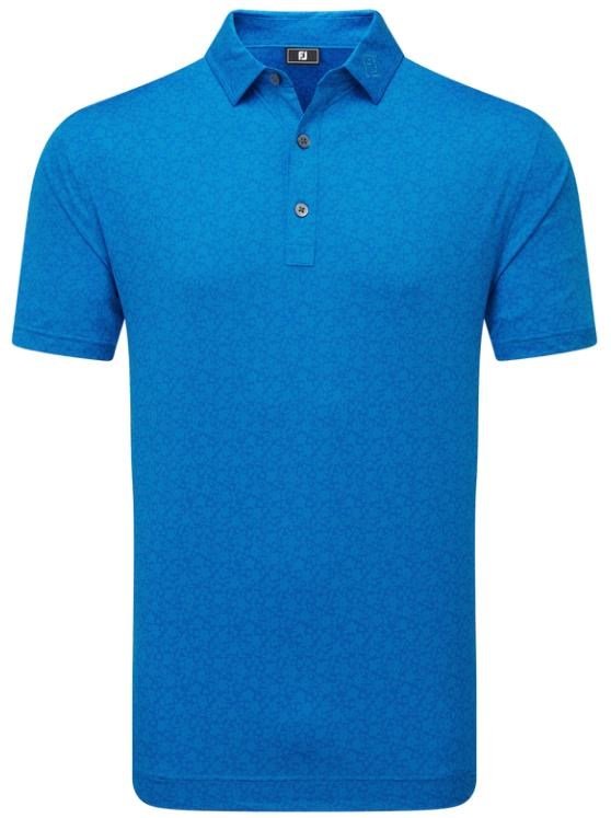FootJoy Painted Floral Lisle pánske polo, cobalt