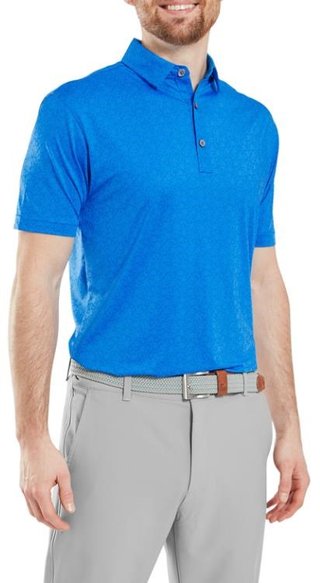 FootJoy Painted Floral Lisle pánske polo, cobalt