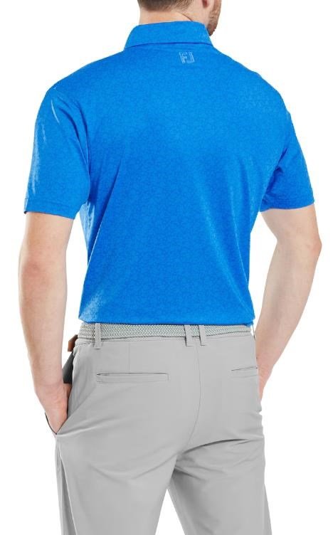 FootJoy Painted Floral Lisle pánske polo, cobalt