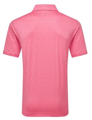 FootJoy Painted Floral Lisle pánske polo, pink lemonade