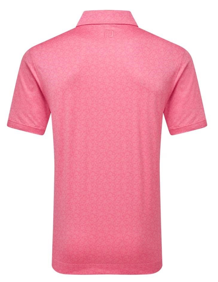 FootJoy Painted Floral Lisle pánske polo, pink lemonade