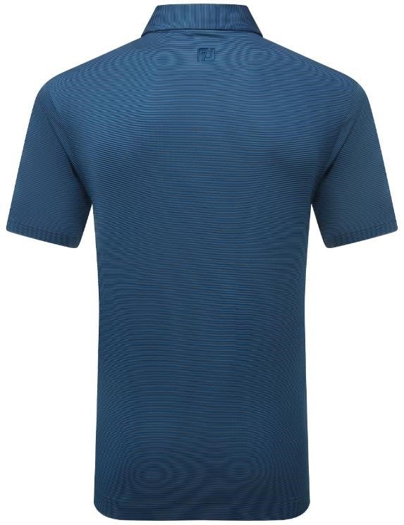 FootJoy Micro Feeder Stripe Lisle pánske polo, navy tonal