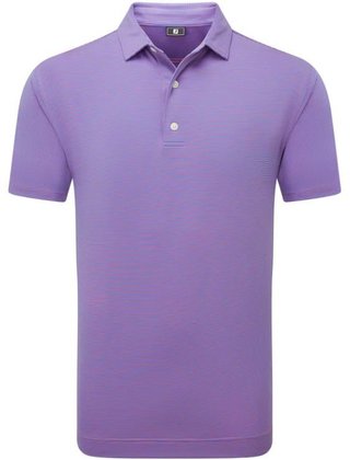 FootJoy Micro Feeder Stripe Lisle pánske polo, marine/pink