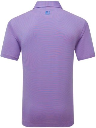 FootJoy Micro Feeder Stripe Lisle pánske polo, marine/pink