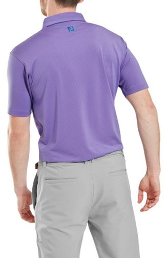 FootJoy Micro Feeder Stripe Lisle pánske polo, marine/pink