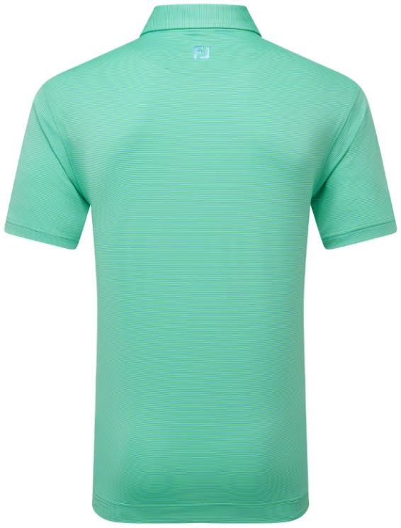FootJoy Micro Feeder Stripe Lisle pánske polo, lagoon/mint
