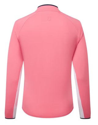 FootJoy 1/4-Zip LS Sun Protection dámske tričko, pink lemonade