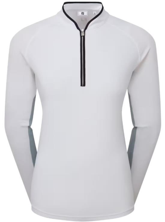 FootJoy 1/4-Zip LS Sun Protection dámske tričko, biele