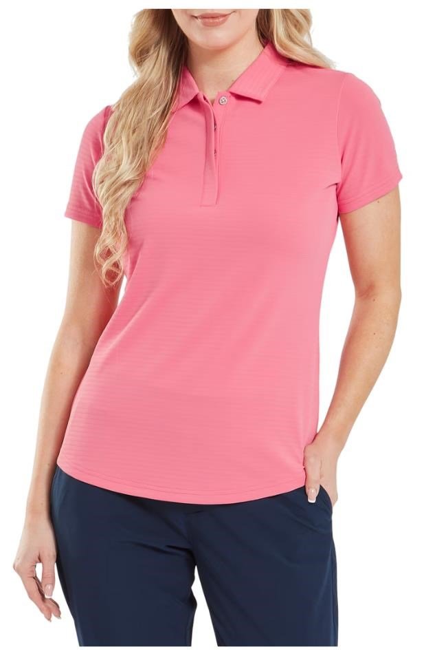 FootJoy Jacquard SS dámske polo, pink lemonade