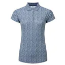 FootJoy Animal Print Cap Sleeve dámske polo, skyway/white/navy