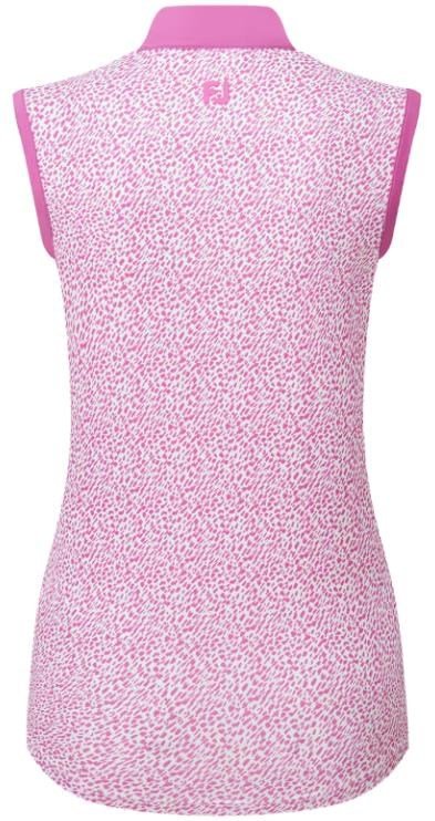 FootJoy Animal Print Sleeveless dámske polo, berry
