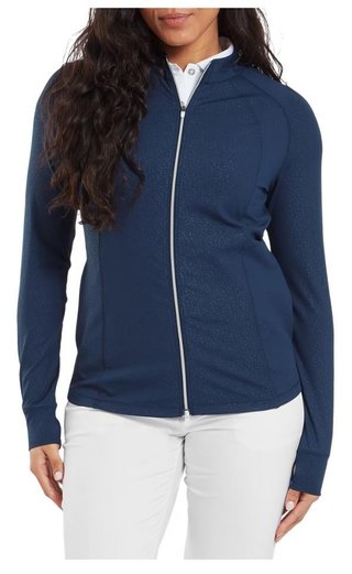 FootJoy Embossed Full-Zip Midlayer dámska mikina, navy