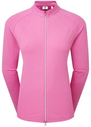 FootJoy Embossed Full-Zip Midlayer dámska mikina, berry