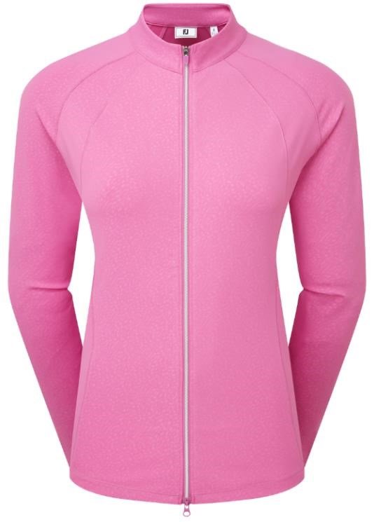 FootJoy Embossed Full-Zip Midlayer dámska mikina, berry