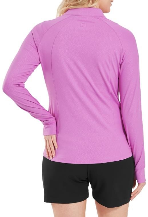 FootJoy Embossed Full-Zip Midlayer dámska mikina, berry