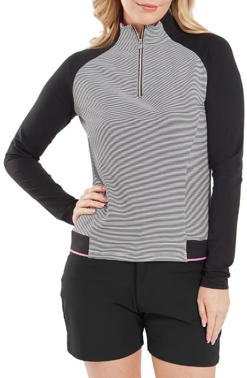 FootJoy 1/4-Zip Midlayer dámska mikina, čierna