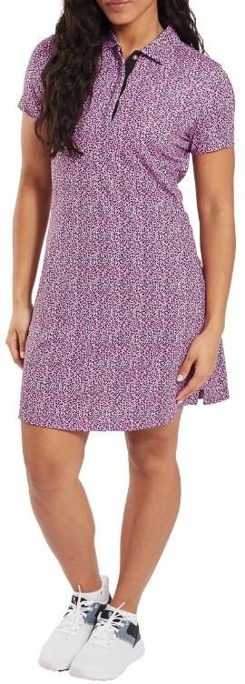 FootJoy Animal Print dámske šaty, white/berry/black