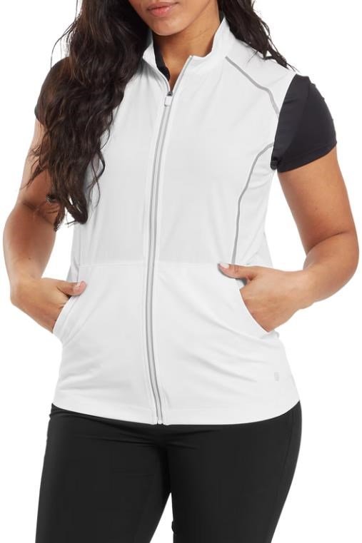 FootJoy TempoSeries Full-Zip dámska vesta, biela/strieborná
