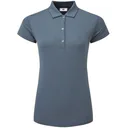 FootJoy Cap Sleeve Lisle dámske polo, heather navy