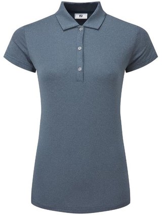 FootJoy Cap Sleeve Lisle dámske polo, heather navy
