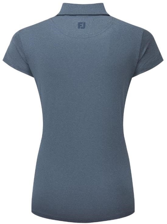 FootJoy Cap Sleeve Lisle dámske polo, heather navy