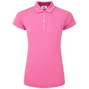 FootJoy Cap Sleeve Lisle dámske polo, heather hot pink