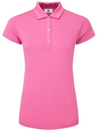 FootJoy Cap Sleeve Lisle dámske polo, heather hot pink