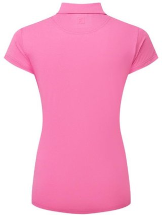 FootJoy Cap Sleeve Lisle dámske polo, heather hot pink