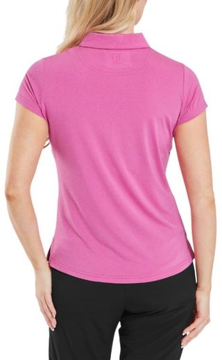 FootJoy Cap Sleeve Lisle dámske polo, heather hot pink