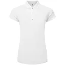 FootJoy Cap Sleeve Lisle dámske polo, biele