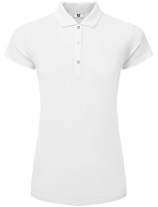 FootJoy Cap Sleeve Lisle dámske polo, biele