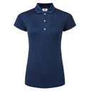 FootJoy Painted Floral Cap Sleeve Lisle dámske polo, navy