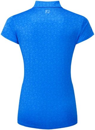 FootJoy Painted Floral Cap Sleeve Lisle dámske polo, kobaltové