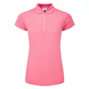 FootJoy Painted Floral Cap Sleeve dámske polo, pink lemonade