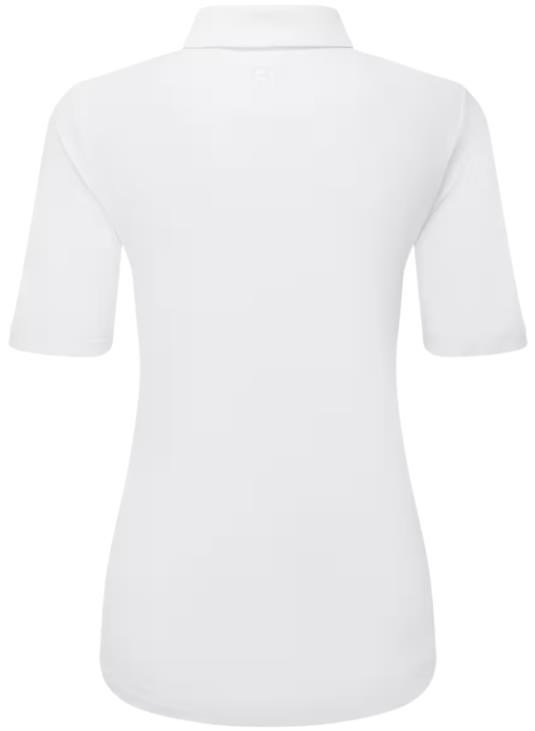 FootJoy Half Sleeve Ruched Lisle dámske polo, biele